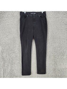Old Navy Jeans Womens 8 Long Black Stretch Denim Original Straight